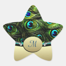 Peacock  Theme Wedding Envelope Seals Stickers
