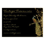 Peacock Tree Leaf Grunge Swirl Design Business Card Templates