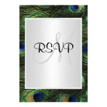 Peacock Wedding RSVP Custom Invites