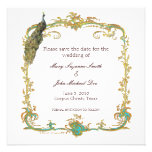 Peacock Wedding Save the Date Invitation