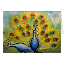 Peacocks Greeting Cards
