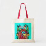 PEACOCKS IN LOVE  red blue turquase green Bags