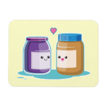 Peanut Butter and Jelly Vinyl Magnets