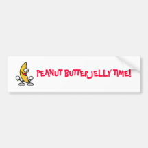 Peanut Butter Jelly Time! Bumper Stickers