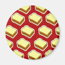 Peanut Butter Jelly Time - Strawberry Jelly Fridge Magnet