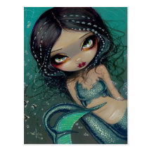 Pearl Swirl Mermaid Postcard
