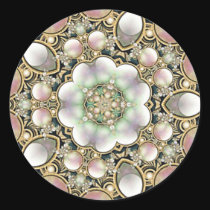 Pearls and Gold Kaleidoscope stickers