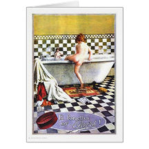 Pears Soap Child Bathing Greeting Card