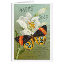 Pears Sopa Butterfly Greeting Cards