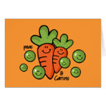 Peas And Carrots Greeting Cards