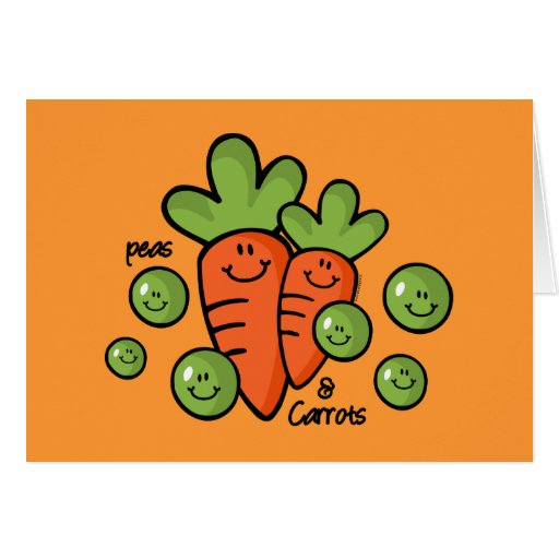 Peas And Carrots Greeting Cards