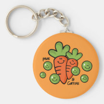 Peas And Carrots Keychain