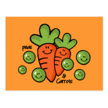 Peas And Carrots Post Card