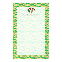 Peas Love Carrots, Cute Green and Orange Design Customised Stationery