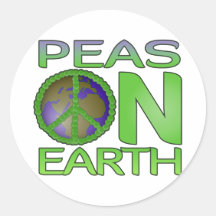 Peas on Earth Sticker