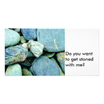 PEBBLES, Do you wantto get stonedwith me? Photo Card Template