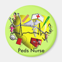Peds Nurse Gifts-Adorable 3D Graphic ARt Refrigerator Magnet
