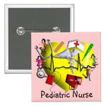 Peds Nurse Gifts-Adorable 3D Graphic ARt Pins
