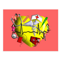 Peds Nurse Gifts-Adorable 3D Graphic ARt Postcard