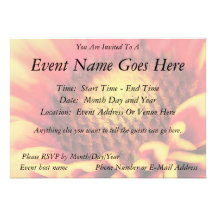 Peek Inside - Blanket Flower Personalized Invite