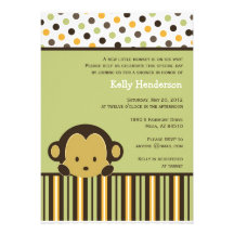 Peekaboo Monkey Invitation
