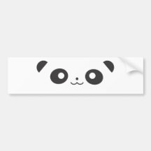 Peekaboo Panda Bumper Stickers