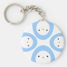 Peekaboo Penguins Keychain