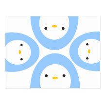 Peekaboo Penguins Postcard