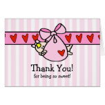 Peeking Baby Girl BundleThank You Note Card