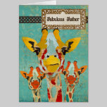 Peeking  Giraffes  Father's Day Card cards