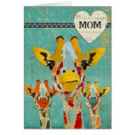Peeking Giraffes  Mother's Day Card