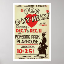 Peg Omy Heart Drama 1940 WPA Posters