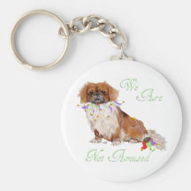 Pekingese is Not Amused Keychains