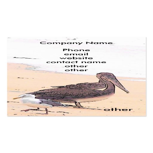 Pelican/Beach Bus. Card Business Card