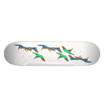 Pelicans Art Skateboard