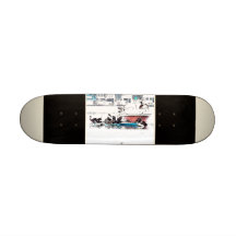 Pelicans & Old Boat Art Skateboard