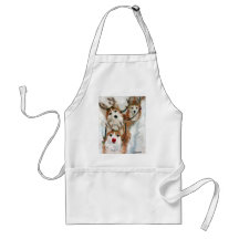 pembroke welsh Corgi Rudolph Christmas Reindeer Apron