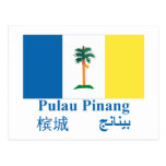 Penang flag with name post card