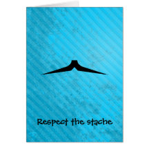 Pencil Moustache Greeting Cards