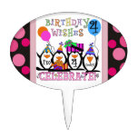Penguin 4th Birthday Cake Topper