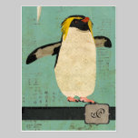 Penguin Blue Lagoon Monogram Postcard postcards
