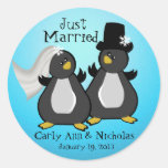 Penguin Bride and Groom Sticker