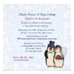 Penguin Bride and Groom Wedding Invitation