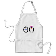 Penguin Couple Apron