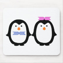Penguin Couple Mousemats