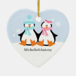 Penguin Couple Ornaments