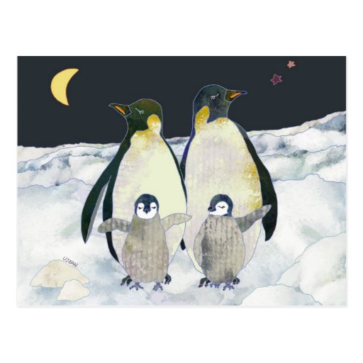 Penguin Family Post Cards