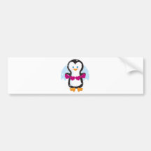 Penguin Heart Bumper Sticker