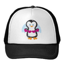 Penguin Heart Hats