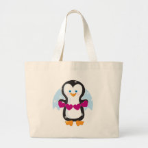 Penguin Heart Tote Bag